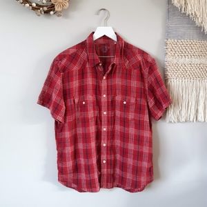 Lucky Brand | Short Sleeve Linen Button Up Shirt
